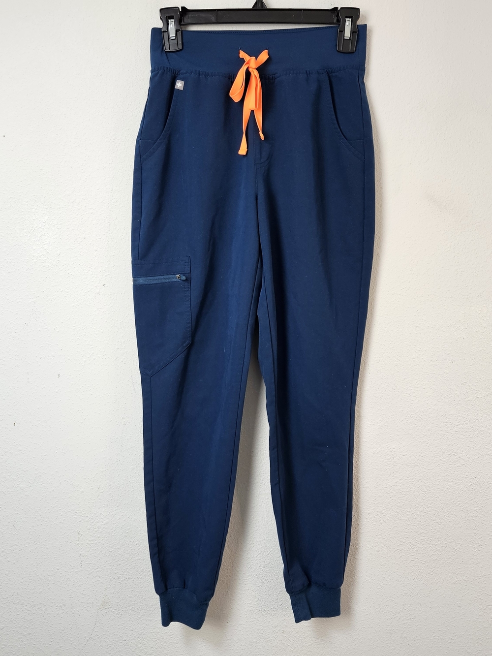 Figs Teal Zamora Joggers with Orange Drawstring Size XS